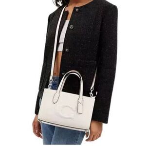 🎁NWT! Coach NINA Small Tote Satchel Handbag Chalk Msrp:$478.00